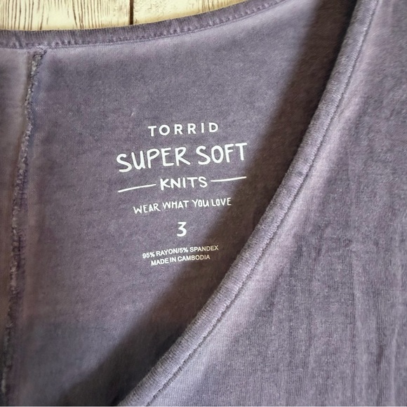 Torrid Super Soft Knits Purple Tank - Picture 3 of 6
